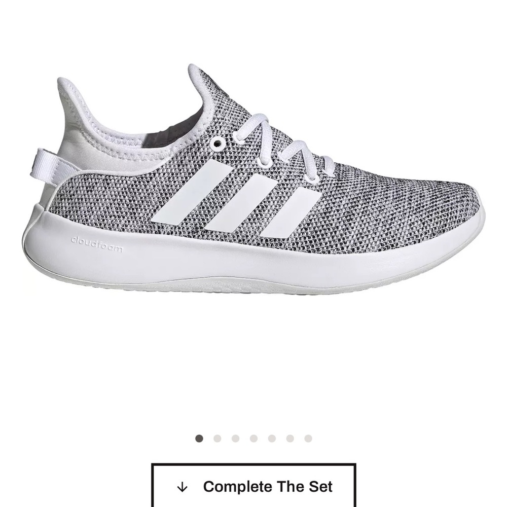 Adidas Cloudfoam Gray and White Sneakers SIZE 8 1/2
